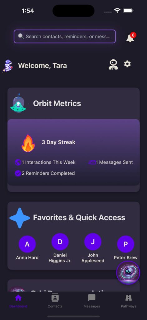 Orbit AI - Home Screen